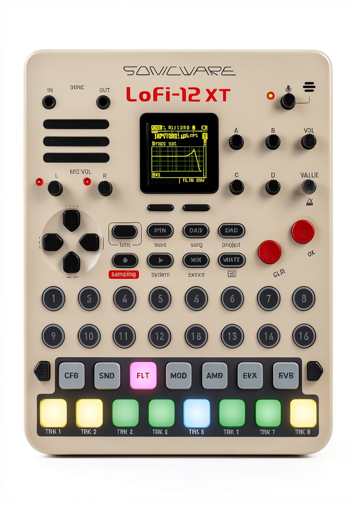 SONICWARE TRK-031 audio sampler on a studio desk