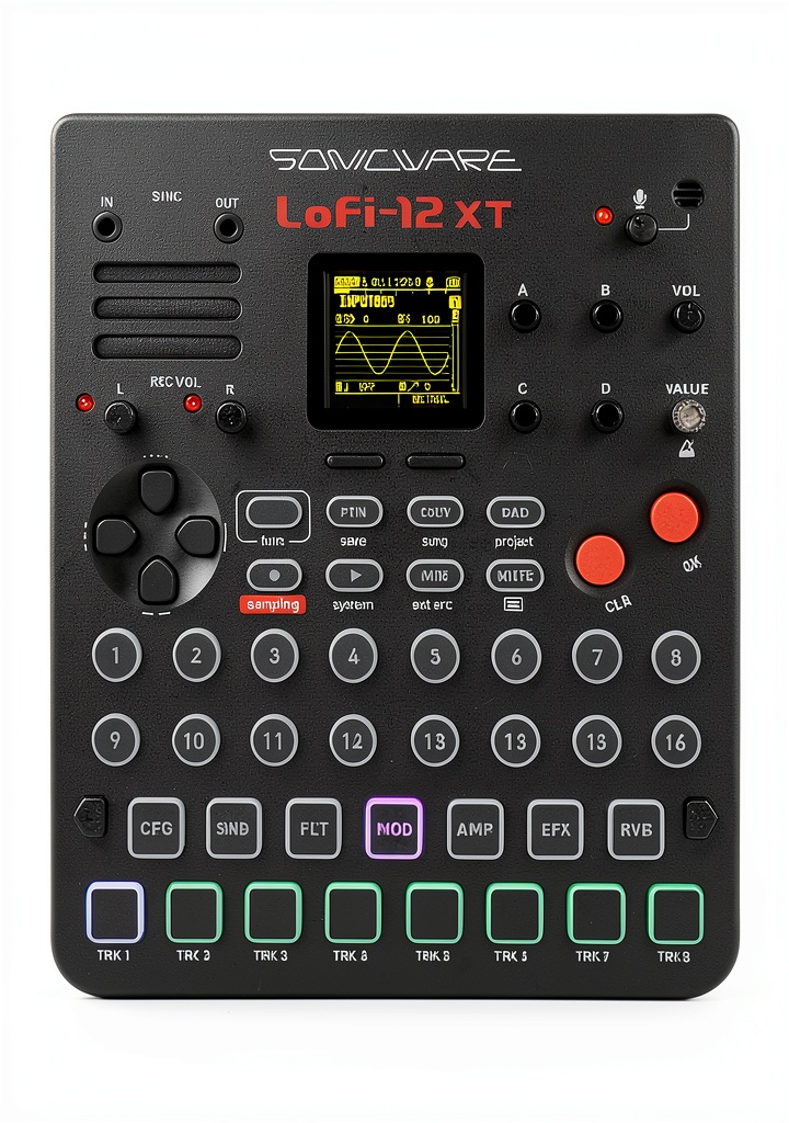 SONICWARE TRK030 sampler being used in a home studio