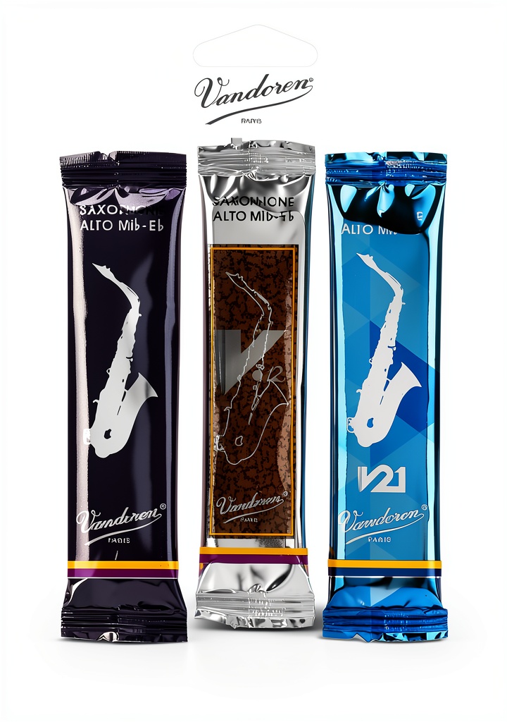 Player testing Vandoren reeds in a rehearsal studio