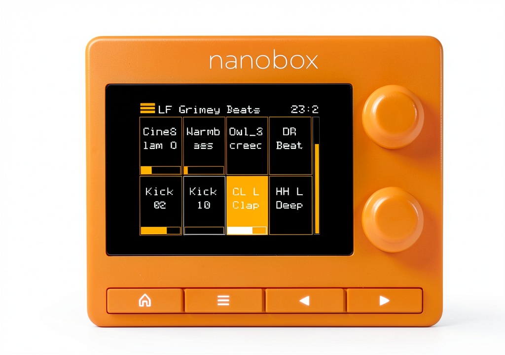 1010music Nanobox Tangerine Sampler Module front view