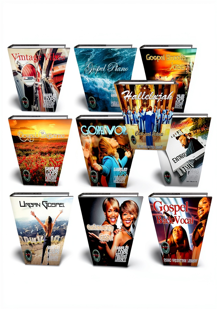 Gospel USB Audio Sampler Bundle on a music production desk