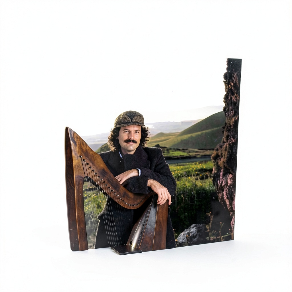 CELST Celtic Folk CD displayed on a wooden table with a cup of tea